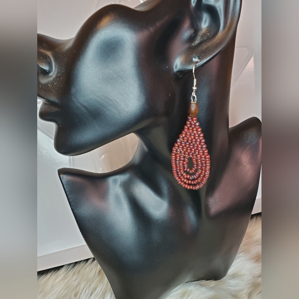 Teardrop Beaded Earrings